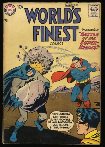 Cover Scan: World's Finest Comics #95 VG+ 4.5 Superman! Batman! Green Arrow! - Item ID #352000