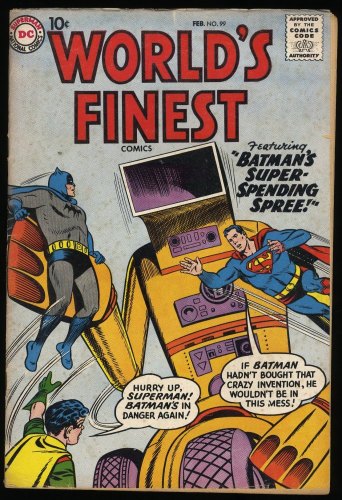 Cover Scan: World's Finest Comics #99 VG- 3.5 Jack Kirby! Batman! Superman! - Item ID #352030