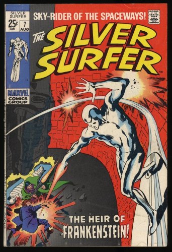 Cover Scan: Silver Surfer #7 FN+ 6.5 The Heir of Frankenstein! - Item ID #352060