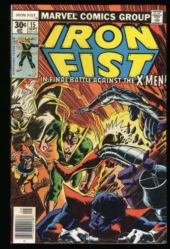 Cover Scan: Iron Fist #15 VF 8.0 X-Men Appearance! 1st App Bushmaster! John Byrne Art! - Item ID #353026