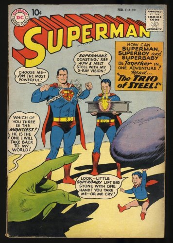 Cover Scan: Superman #135 FN 6.0 Lex Luthor! 2nd Appearance Lori Lemaris! - Item ID #353085