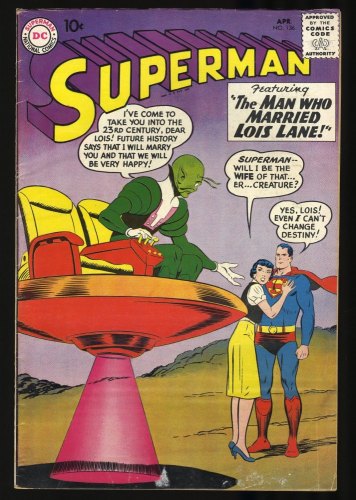 Cover Scan: Superman #136 VG- 3.5 Bizarro!  Lois Lane! - Item ID #353086