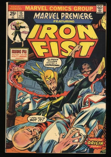 Cover Scan: Marvel Premiere #15 VF- 7.5 1st Appearance Origin Iron Fist! - Item ID #353171