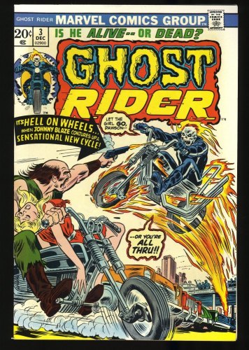 Cover Scan: Ghost Rider (1973) #3 VF+ 8.5 Hell on Wheels! Hellstorm! Stan Lee! - Item ID #353231