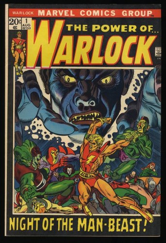 Cover Scan: Warlock (1972) #1 VF 8.0 1st Appearance Soul Gem! Origin of Adam Warlock! - Item ID #354058