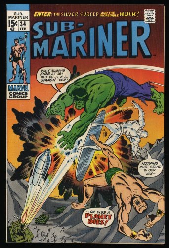 Cover Scan: Sub-Mariner #34 VF/NM 9.0 1st Appearance Defenders! Sub-Mariner! - Item ID #354295