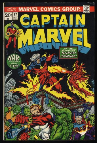 Cover Scan: Captain Marvel #27 VF 8.0 3rd Thanos! 1st Starfox! - Item ID #354904