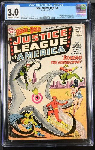 Cover Scan: Brave And The Bold #28 CGC GD/VG 3.0 1st Justice League of America! - Item ID #354951