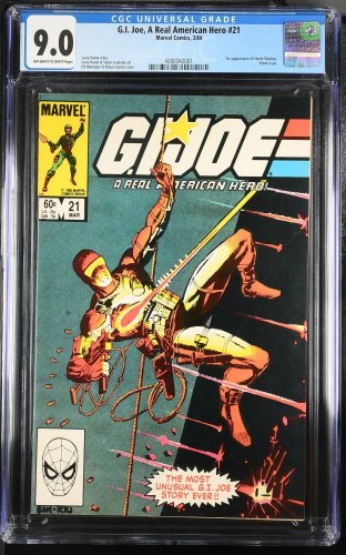 Cover Scan: G.I. Joe, A Real American Hero #21 CGC VF/NM 9.0 Silent Issue 1st Storm Shadow! - Item ID #355518