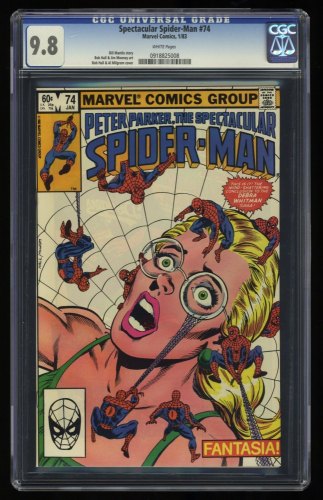 Cover Scan: Spectacular Spider-Man #74 CGC NM/M 9.8 White Pages - Item ID #355967
