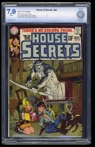 Cover Scan: House Of Secrets #82 CBCS FN/VF 7.0 White Pages Neal Adams Cover! DC Horror! - Item ID #355973