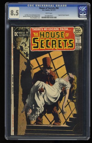 Cover Scan: House Of Secrets #94 CGC VF+ 8.5 White Pages Bernie Wrightson DC Horror! - Item ID #355979