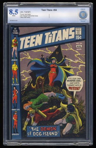 Cover Scan: Teen Titans #34 CBCS VF+ 8.5 White Pages - Item ID #355986