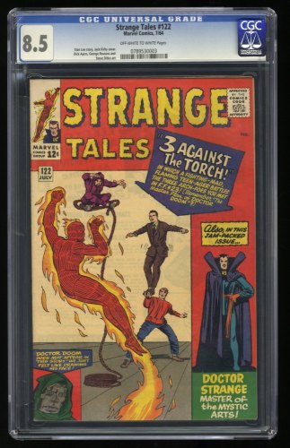 Cover Scan: Strange Tales #122 CGC VF+ 8.5 Human Torch! Nightmare! 1964! Ditko Kirby art! - Item ID #357998