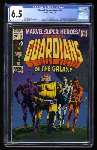 Cover Scan: Marvel Super-Heroes #18 CGC FN+ 6.5 1st Appearance Guardians of the Galaxy! - Item ID #358124