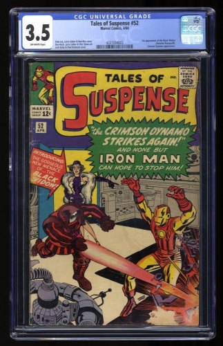 Cover Scan: Tales Of Suspense #52 CGC VG- 3.5 Off White 1st Appearance of Black Widow! - Item ID #358400