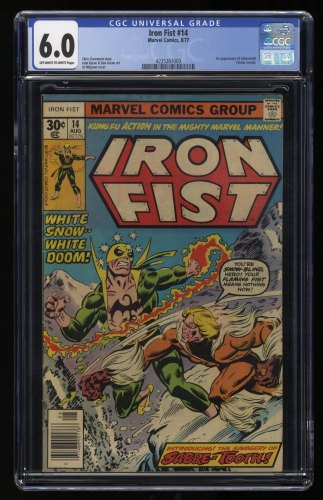 Cover Scan: Iron Fist #14 CGC FN 6.0 1st Appearance Sabretooth (Victor Creed)! - Item ID #358428