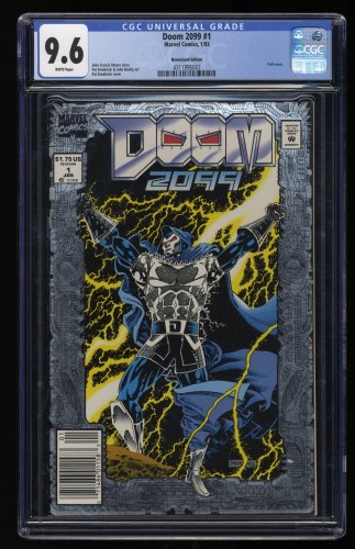 Cover Scan: Doom 2099 #1 CGC NM+ 9.6 White Pages Newsstand Variant - Item ID #358440