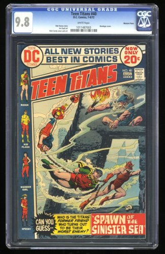Cover Scan: Teen Titans #40 CGC NM/M 9.8 White Pages Western Penn - Item ID #358480
