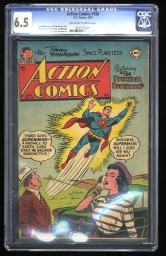 Cover Scan: Action Comics #188 CGC FN+ 6.5 Off White to White - Item ID #358482