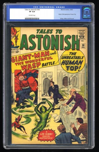 Cover Scan: Tales To Astonish #50 CGC VF 8.0 Off White 1st Human Top! Jack Kirby! Stan Lee! - Item ID #358484