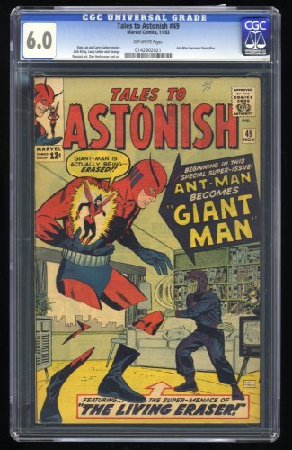 Cover Scan: Tales To Astonish #49 CGC FN 6.0 Off White Ant-Man becomes Giant Man!!! - Item ID #358485