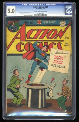 Cover Scan: Action Comics #83 CGC VG/FN 5.0 1st Appearance Hocus and Pocus! Superman! - Item ID #358486