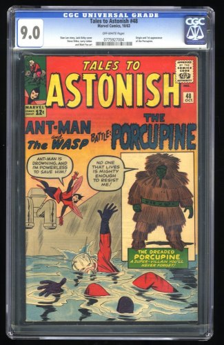 Cover Scan: Tales To Astonish #48 CGC VF/NM 9.0 1st Appearance Porcupine! Jack Kirby! - Item ID #358490