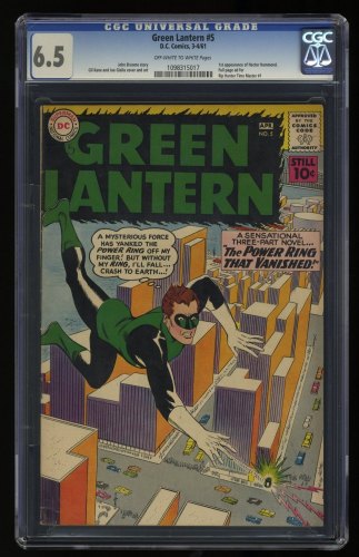Cover Scan: Green Lantern #5 CGC FN+ 6.5 1st Appearance Hector Hammond! Gil Kane! - Item ID #358740