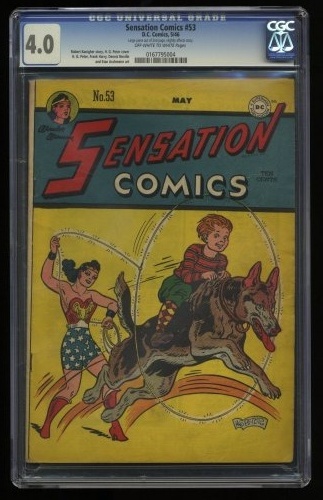 Cover Scan: Sensation Comics #53 CGC VG 4.0 Off White to White - Item ID #358751