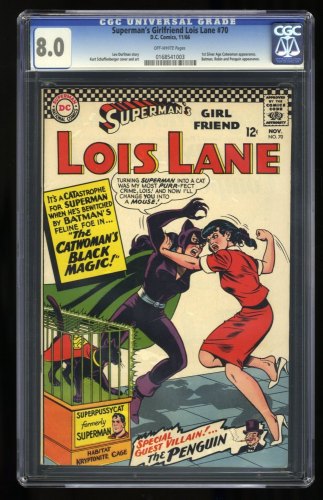 Cover Scan: Superman's Girl Friend, Lois Lane #70 CGC VF 8.0 1st Silver Age Catwoman! - Item ID #358773