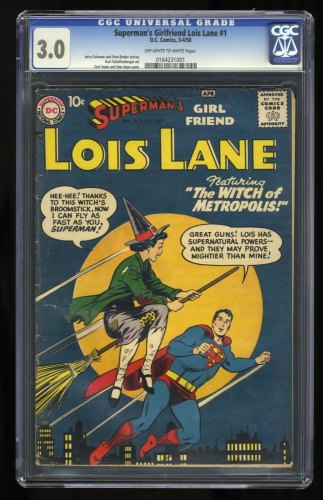 Cover Scan: Superman's Girl Friend, Lois Lane #1 CGC GD/VG 3.0 Off White to White - Item ID #358775
