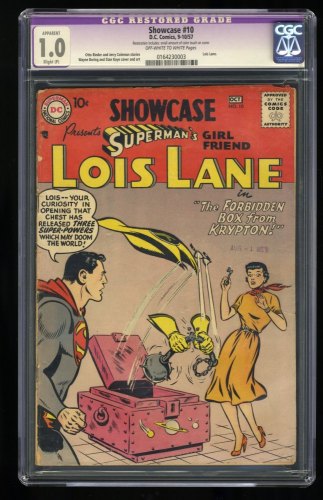 Cover Scan: Showcase #10 CGC Fair 1.0 (Restored) Superman and Lois Lane! Boring/Kaye Cover! - Item ID #358778