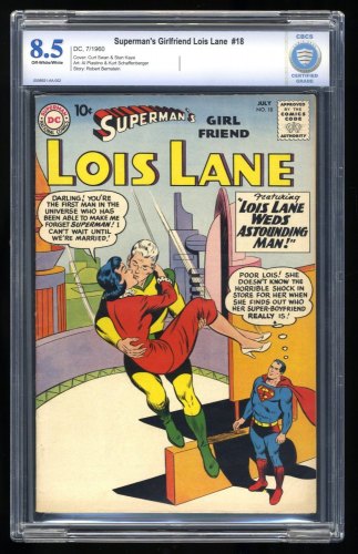 Cover Scan: Superman's Girl Friend, Lois Lane #18 CBCS VF+ 8.5 Off White to White - Item ID #358779