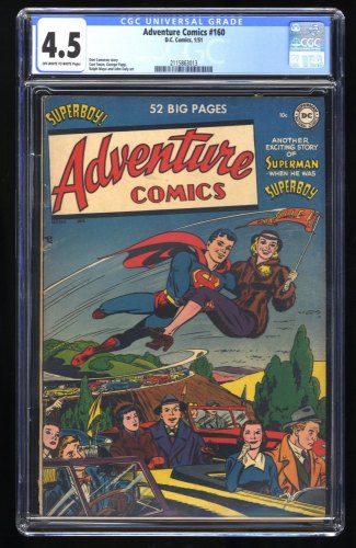 Cover Scan: Adventure Comics #160 CGC VG+ 4.5 Off White to White - Item ID #358783