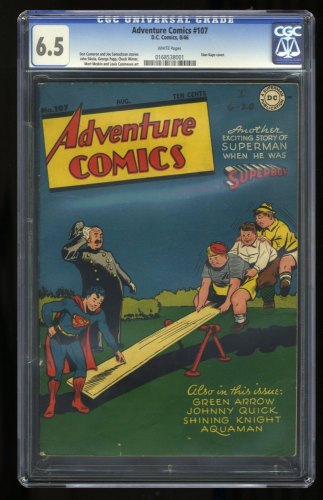 Cover Scan: Adventure Comics #107 CGC FN+ 6.5 White Pages - Item ID #358786