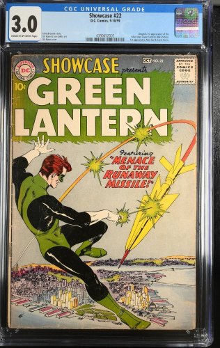 Cover Scan: Showcase #22 CGC GD/VG 3.0 1st Hal Jordan + Silver Age Green Lantern! - Item ID #358799