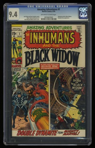Cover Scan: Amazing Adventures #1 CGC NM 9.4 Off White to White 1st Black Widow Solo! - Item ID #359056