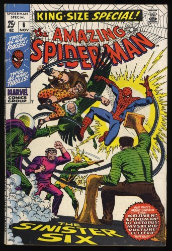 Cover Scan: Amazing Spider-Man Annual #6 VG/FN 5.0 Sinister Six Appearance! - Item ID #360601