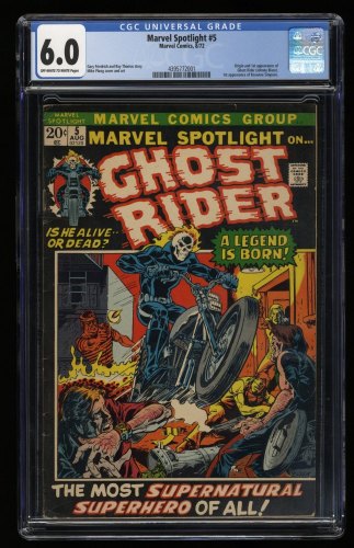 Cover Scan: Marvel Spotlight #5 CGC FN 6.0 1st Appearance Ghost Rider! Ploog Cover - Item ID #361599