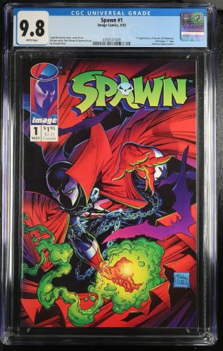 Cover Scan: Spawn #1 CGC NM/M 9.8 White Pages McFarlane 1st Appearance Al Simmons! - Item ID #362513