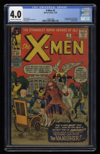 Cover Scan: X-Men #2 CGC VG 4.0 1st Appearance Vanisher! 2nd Appearance X-Men! - Item ID #362522
