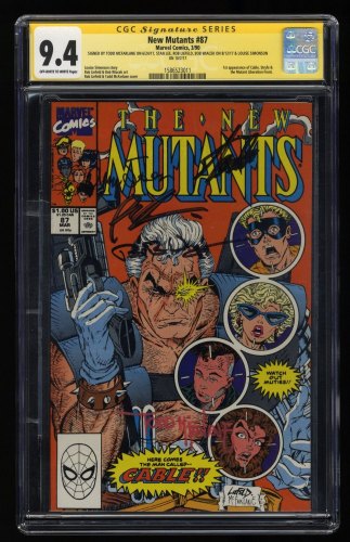 Cover Scan: New Mutants #87 CGC NM 9.4 SS Signed Lee McFarlane Liefeld + 2 More! - Item ID #362525