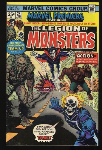Cover Scan: Marvel Premiere #28 FN/VF 7.0 1st Legion of Monsters Ghost Rider Morbius! - Item ID #362554