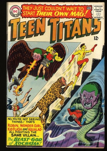 Cover Scan: Teen Titans (1966) #1 FN+ 6.5  Batman Flash Wonder Woman! Nick Cardy Cover! - Item ID #362558