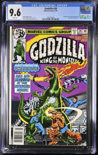 Cover Scan: Godzilla #20 CGC NM+ 9.6 White Pages Fantastic Four Appearance! - Item ID #362562