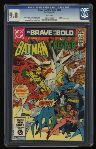Cover Scan: Brave And The Bold #178 CGC NM/M 9.8 White Pages - Item ID #362581