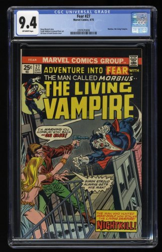 Cover Scan: Fear #27 CGC NM 9.4 Off White Morbius! - Item ID #363263