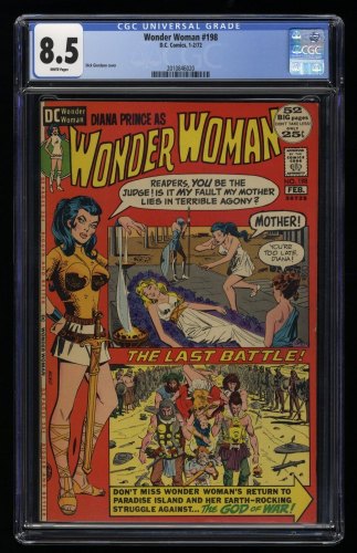 Cover Scan: Wonder Woman #198 CGC VF+ 8.5 White Pages - Item ID #363401