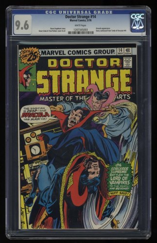 Cover Scan: Doctor Strange #14 CGC NM+ 9.6 White Pages - Item ID #363486